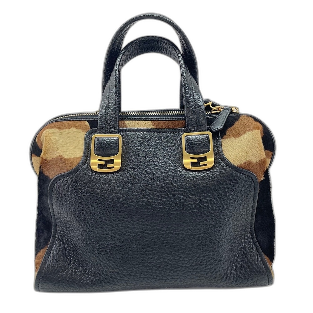Fendi Chameleon Shoulder Bag/Handbag, Black